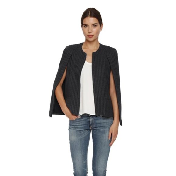 💕DREW💕 Cape Zip Up Blazer Black Small S - Picture 9 of 9